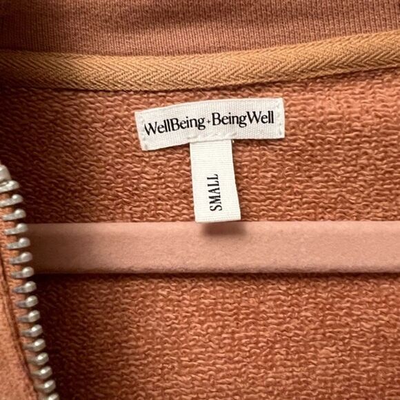 WELL BEING + BEING WELL Avalon half zip hoodie organic cotton size S REVOLVE NWT - Picture 3 of 12